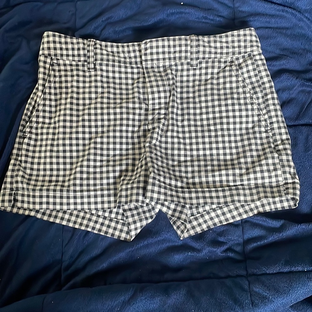 Gap Shorts 2 Black White Gingham The City 3”
